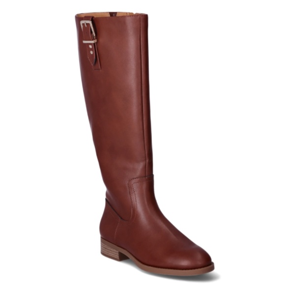 Time and Tru Women's Riding Boots, Cognac Wide Width Available - Picture 2 of 5